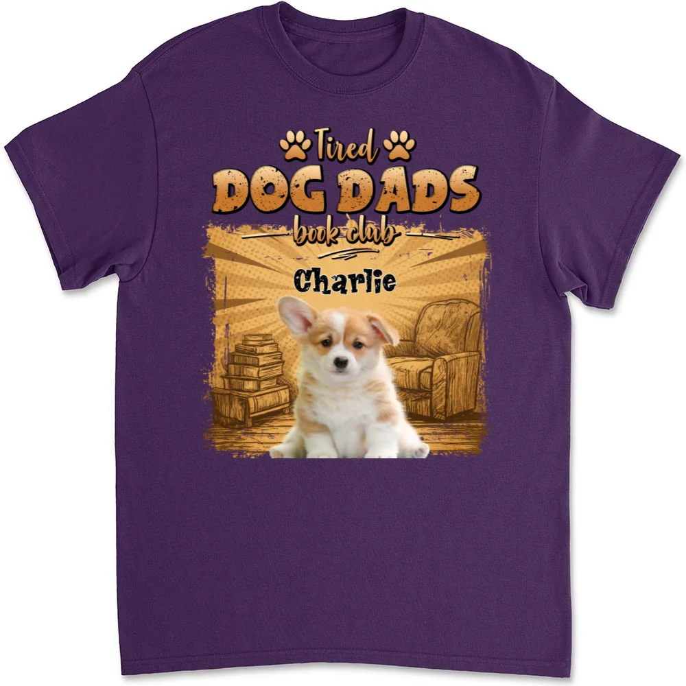 Tired Dog Moms Book Club Photo - Personalized Custom Unisex T-Shirt - Image 5