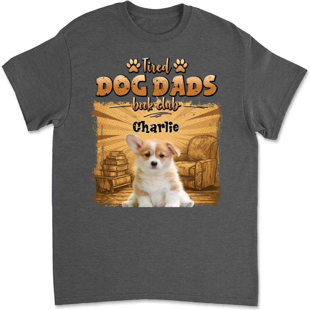 Tired Dog Moms Book Club Photo - Personalized Custom Unisex T-Shirt - Image 6