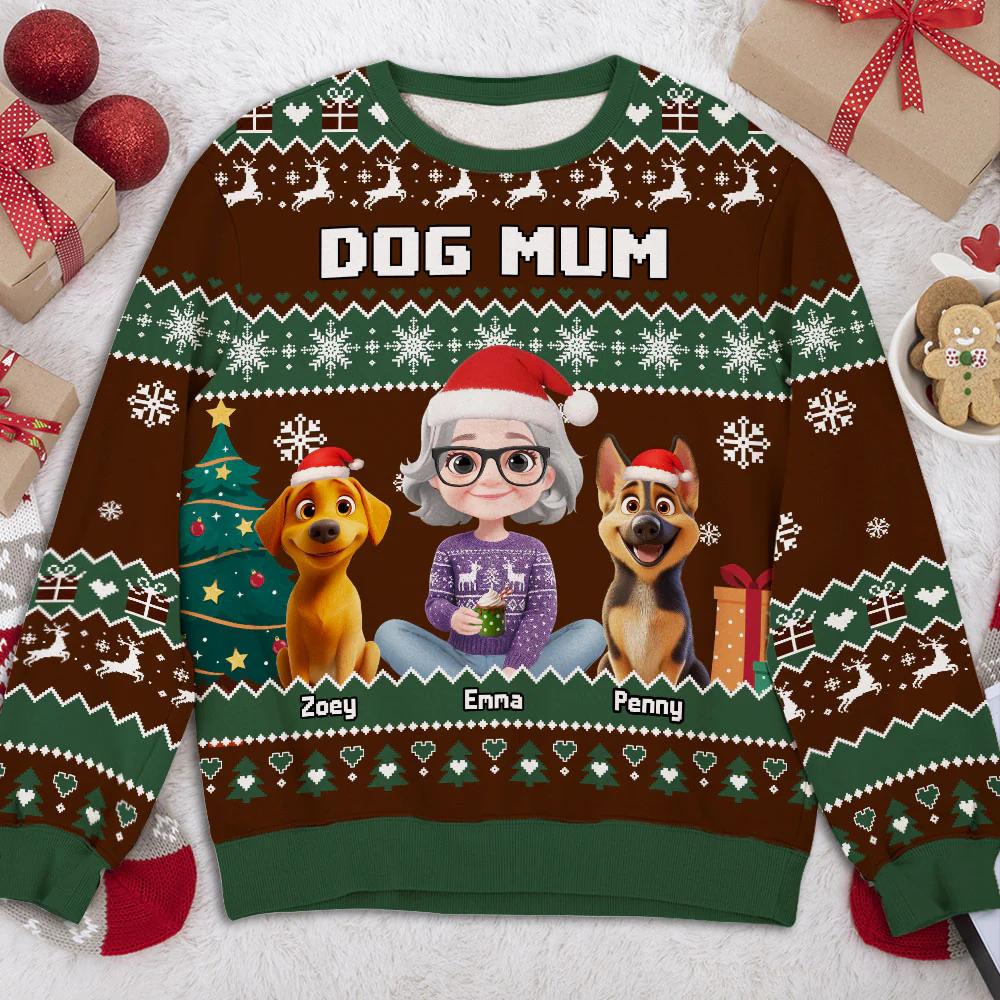 Tis The Season - Personalized Custom All-Over-Print Sweatshirt - Image 2