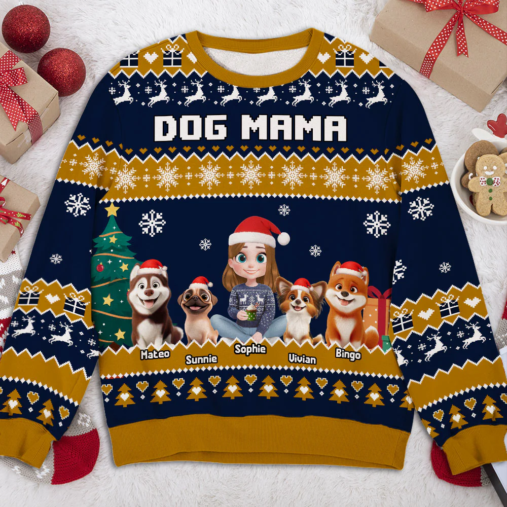 Tis The Season - Personalized Custom All-Over-Print Sweatshirt - Image 4