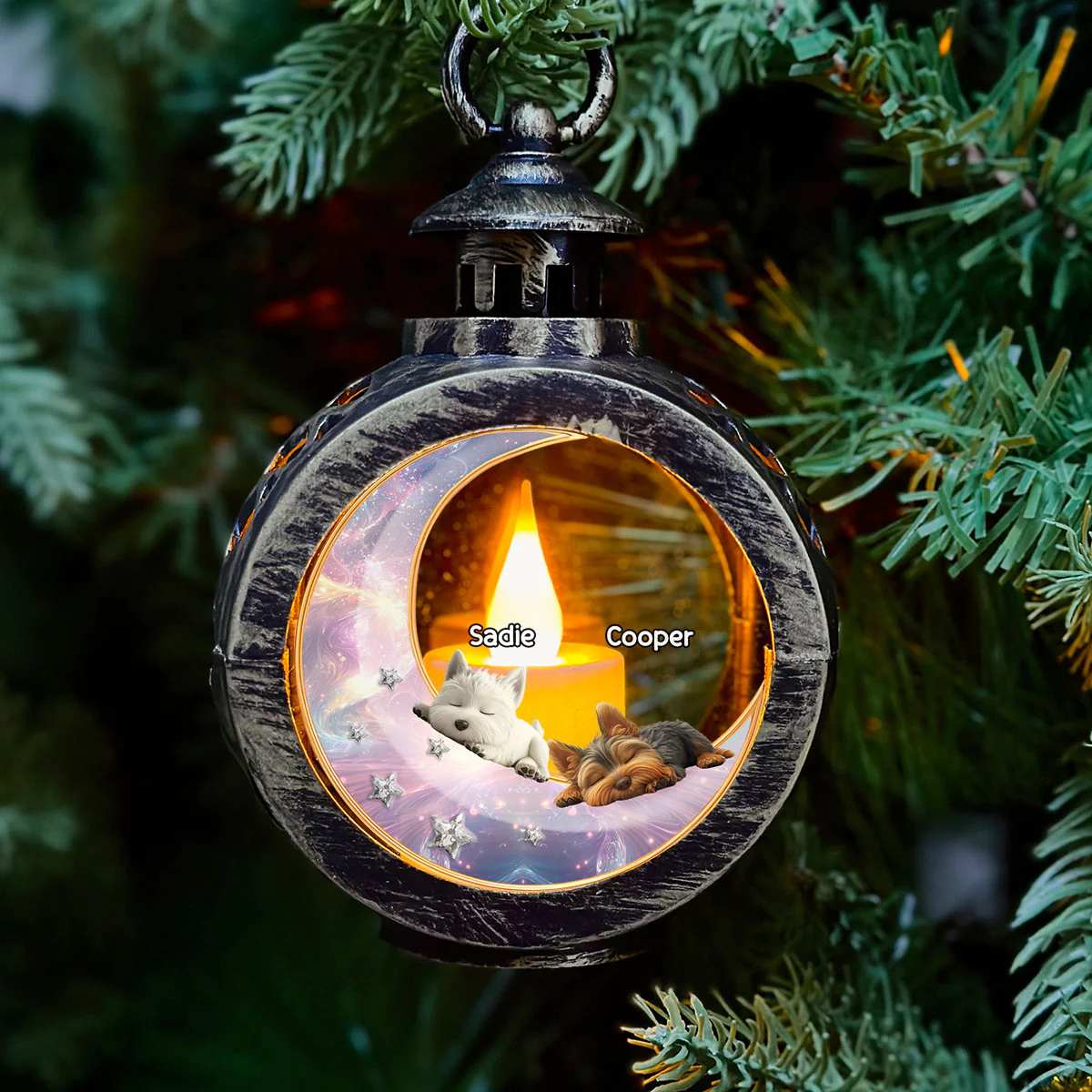 To The Ethereal Moon - Personalized Custom 3D Effect Christmas Lantern - Image 2