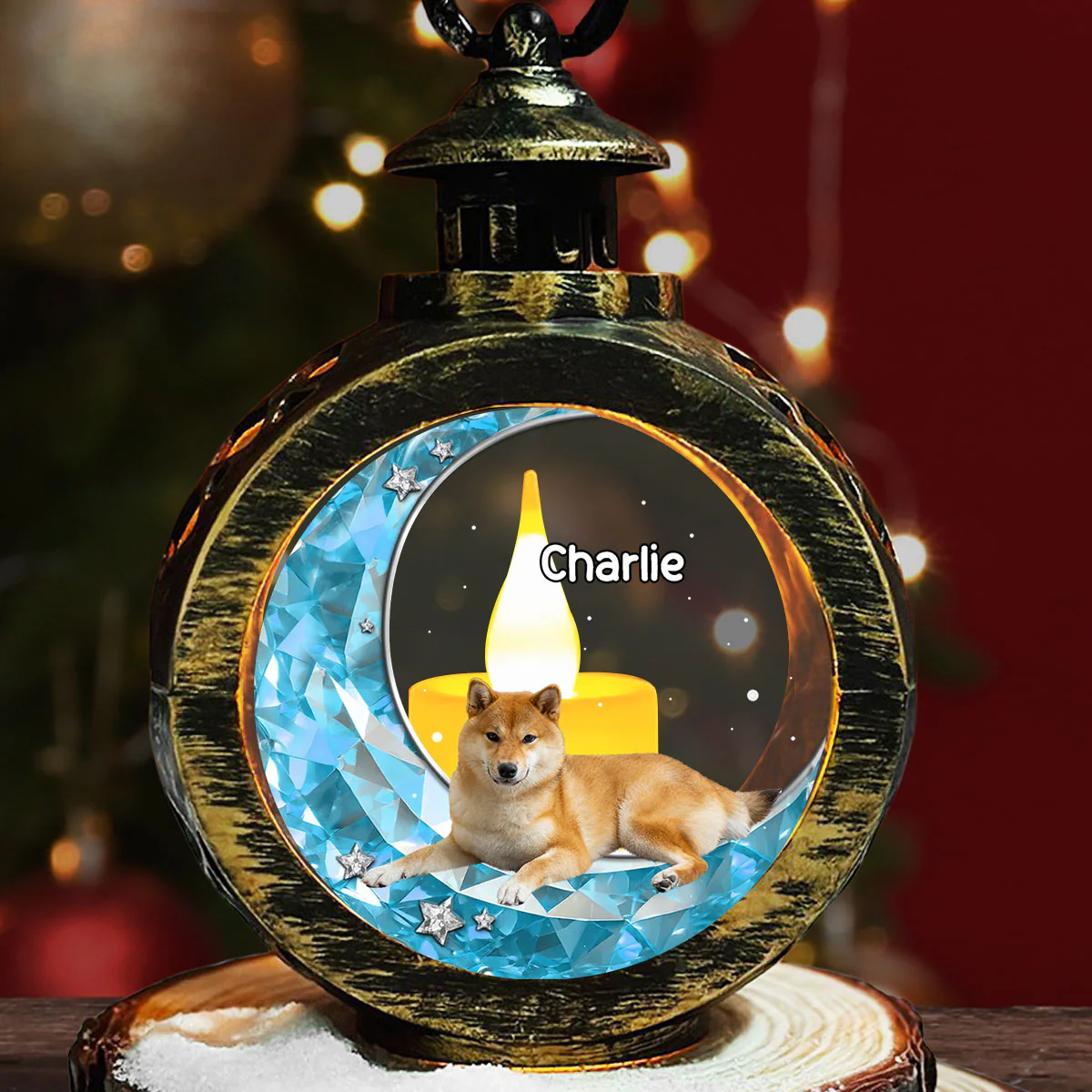 To The Moon And Back Photo - Personalized Custom 3D Effect Christmas Lantern