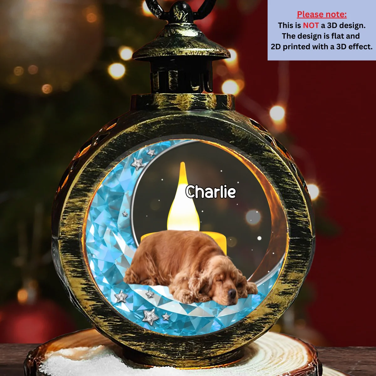 To The Moon And Back Photo - Personalized Custom 3D Effect Christmas Lantern - Image 4