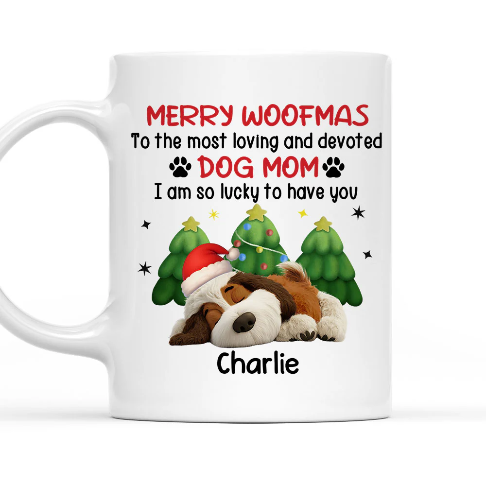 To The Most Loving And Devoted Dog Mom - Personalized Custom Coffee Mug