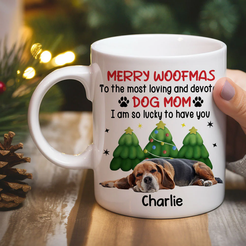 To The Most Loving And Devoted Dog Mom Photo - Personalized Custom Coffee Mug