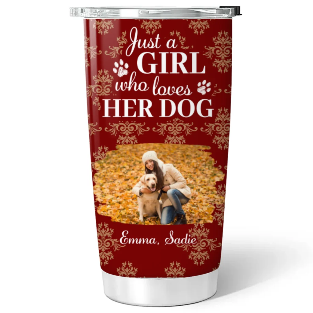 Toile Dog Cartoon Christmas Photo - Personalized Custom Tumbler - Image 5