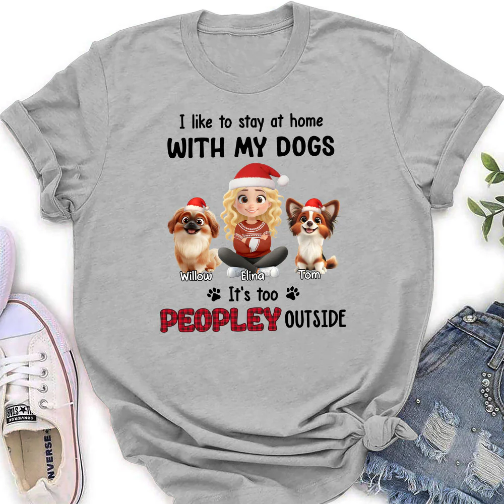 Too Peopley Outside - Personalized Custom Women's T-Shirt - Image 2
