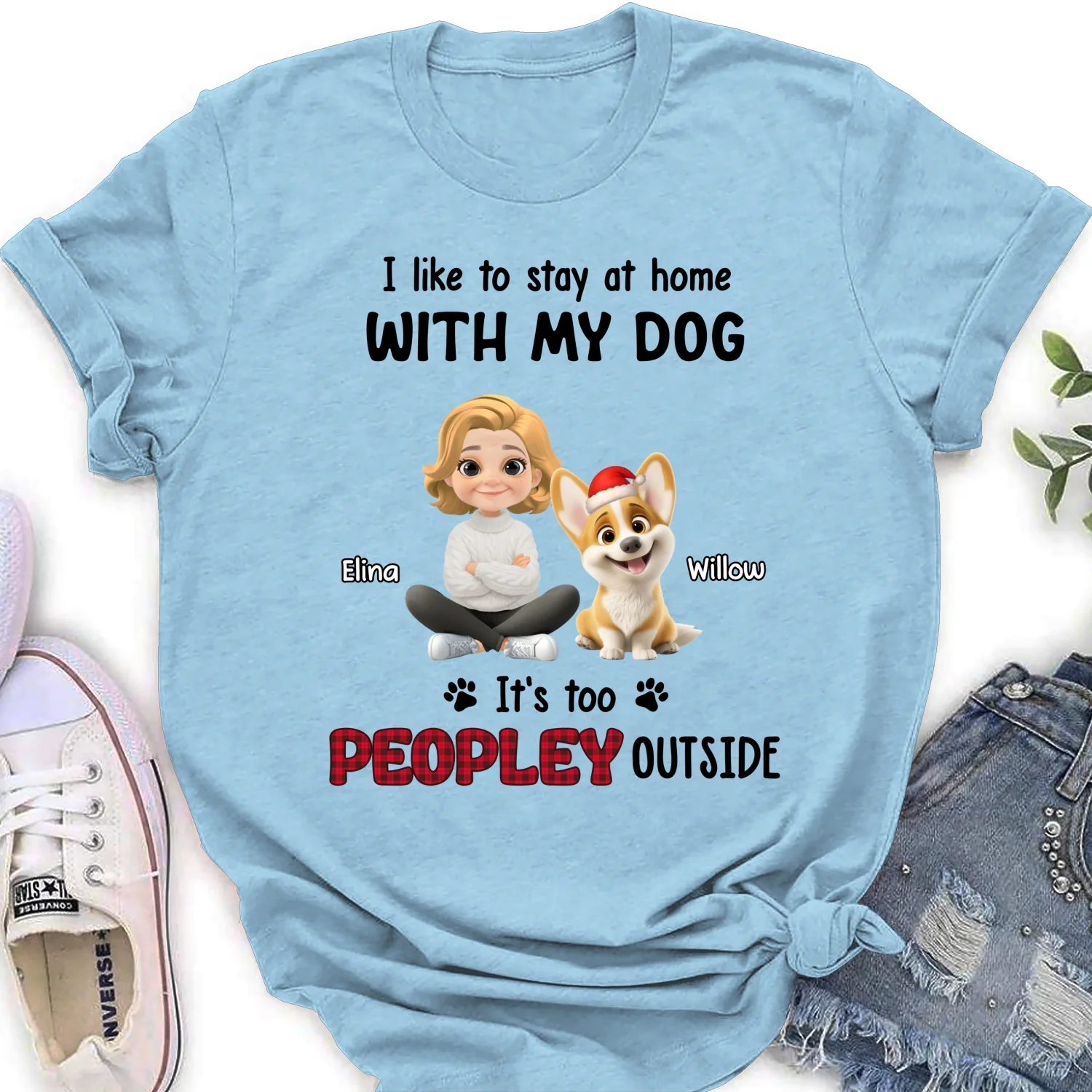 Too Peopley Outside - Personalized Custom Women's T-Shirt - Image 8