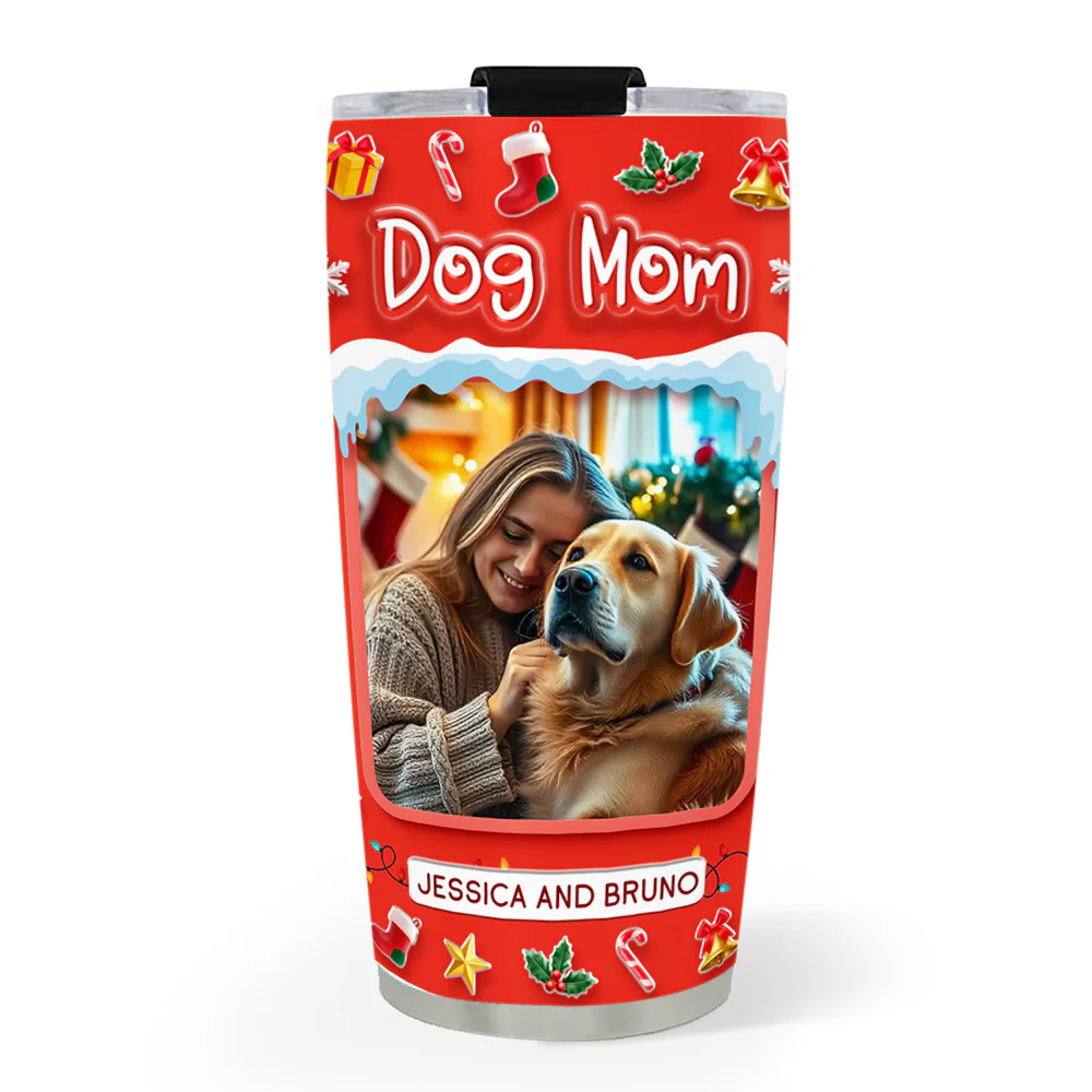 Under The Mistletoe Photo - Personalized Custom 3D Effect Tumbler