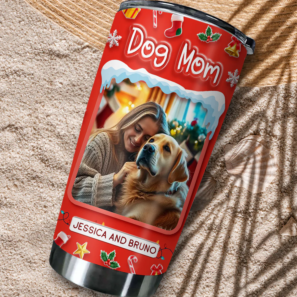 Under The Mistletoe Photo - Personalized Custom 3D Effect Tumbler - Image 2
