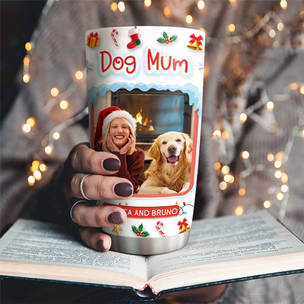 Under The Mistletoe Photo - Personalized Custom 3D Effect Tumbler - Image 5