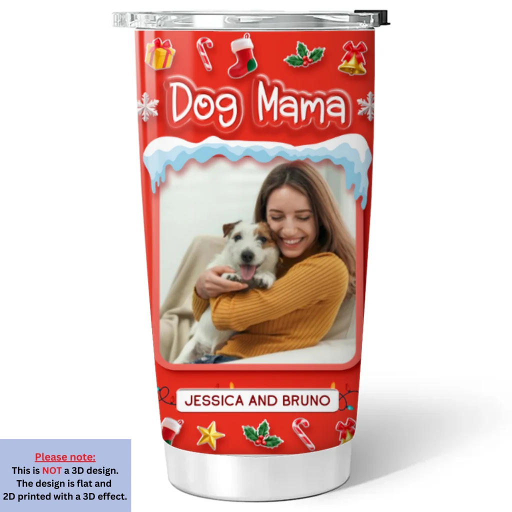 Under The Mistletoe Photo - Personalized Custom 3D Effect Tumbler - Image 6