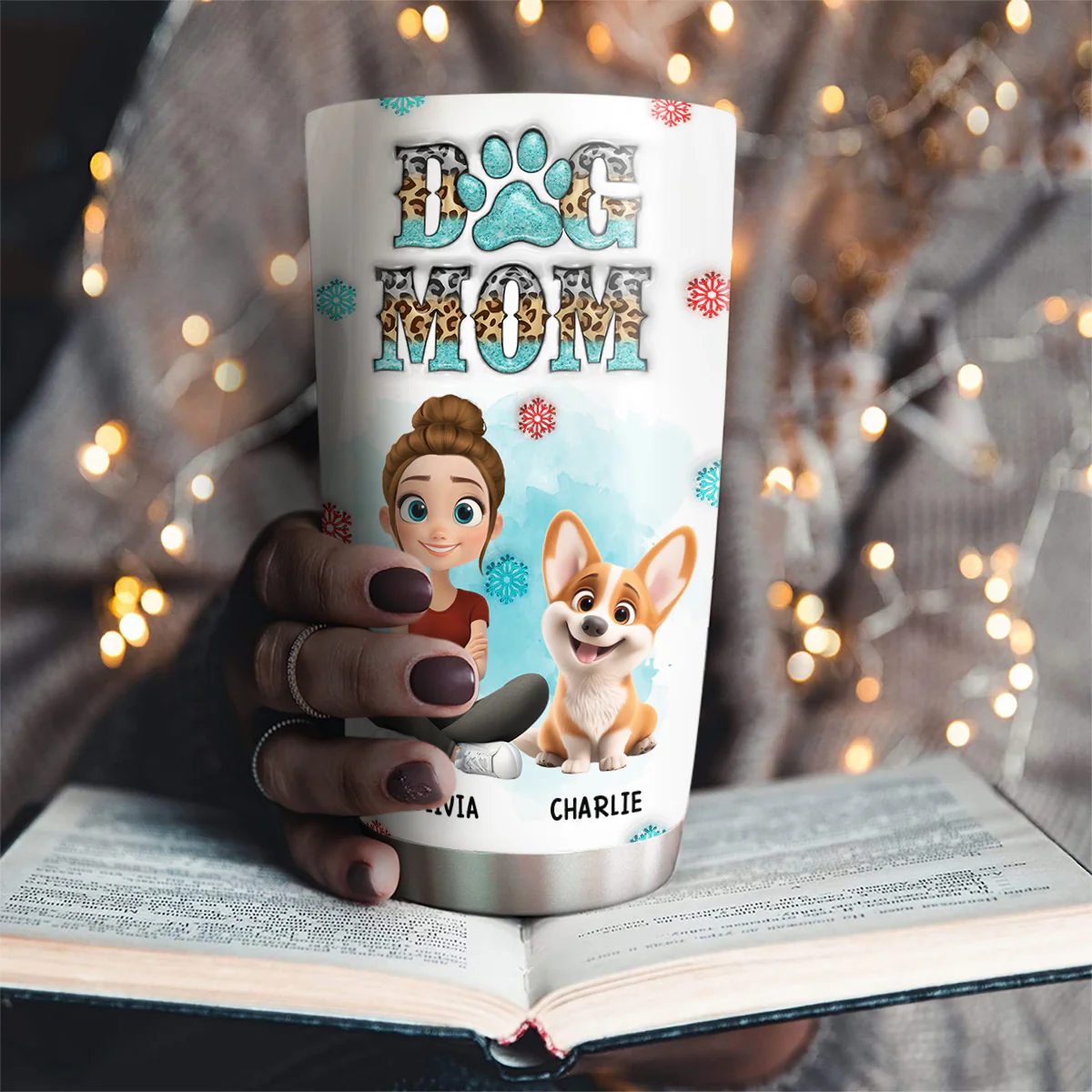 Under The Winter Sky - Personalized Custom 3D Effect Tumbler - Image 3