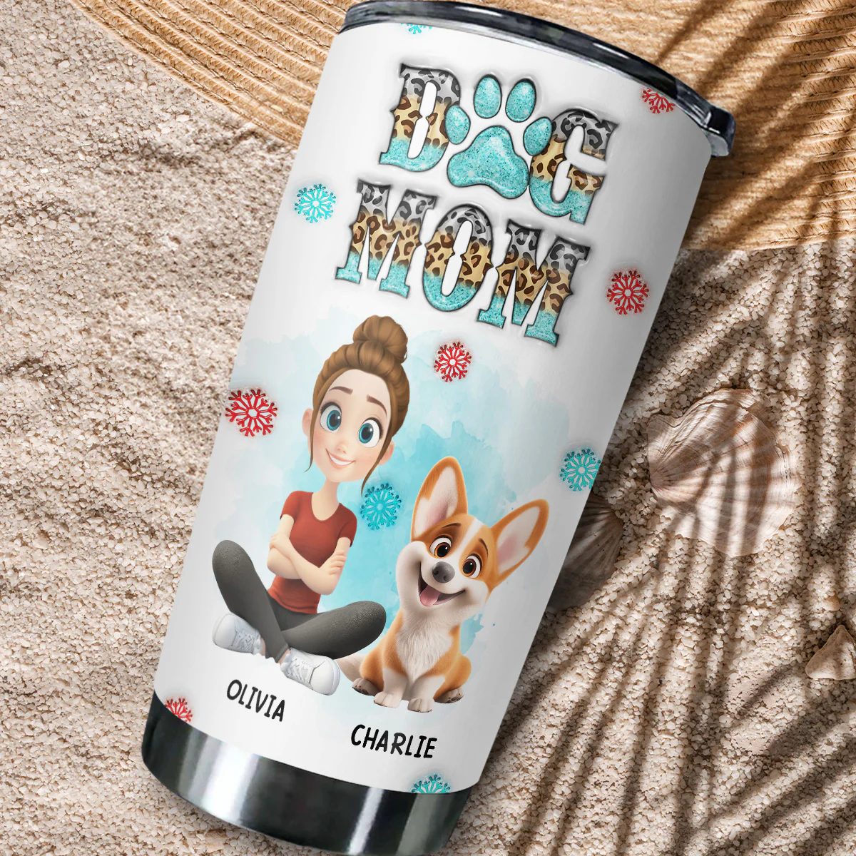 Under The Winter Sky - Personalized Custom 3D Effect Tumbler - Image 5