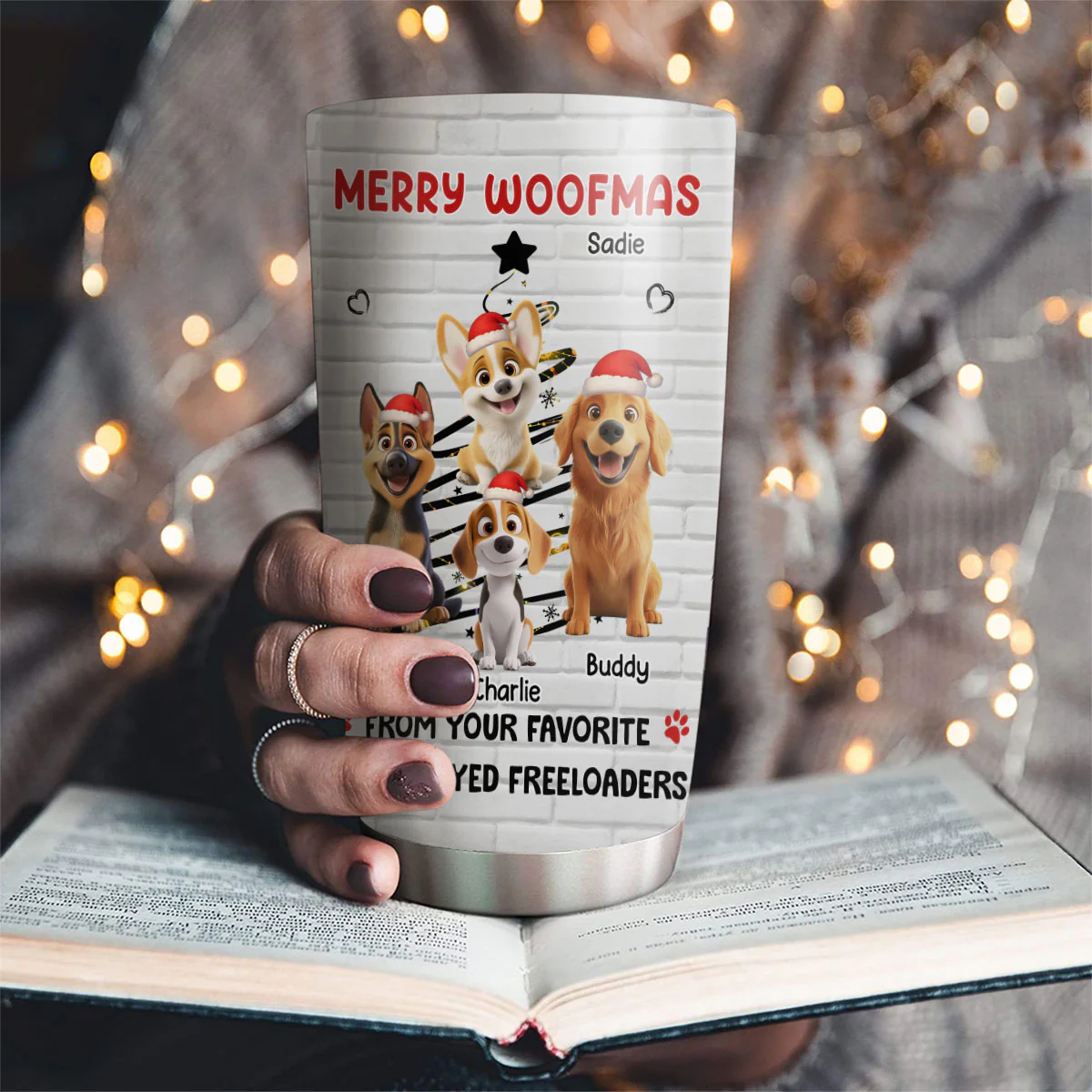 Unemployed Freeloader Christmas - Personalized Custom Tumbler - Image 4