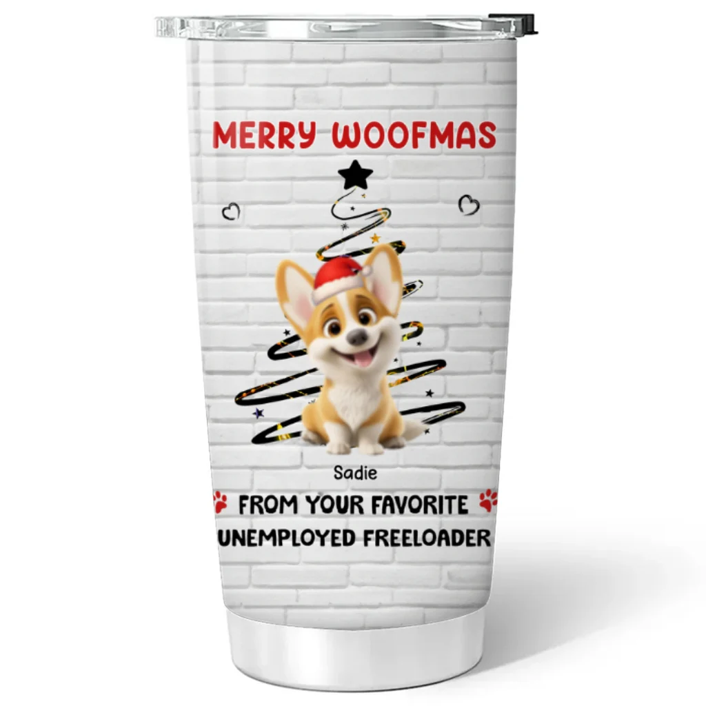 Unemployed Freeloader Christmas - Personalized Custom Tumbler - Image 7