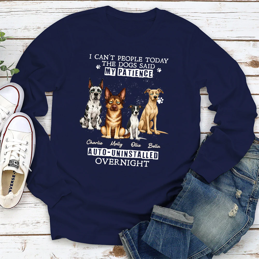 Uninstalled Overnight - Personalized Custom Long Sleeve T-Shirt - Image 2