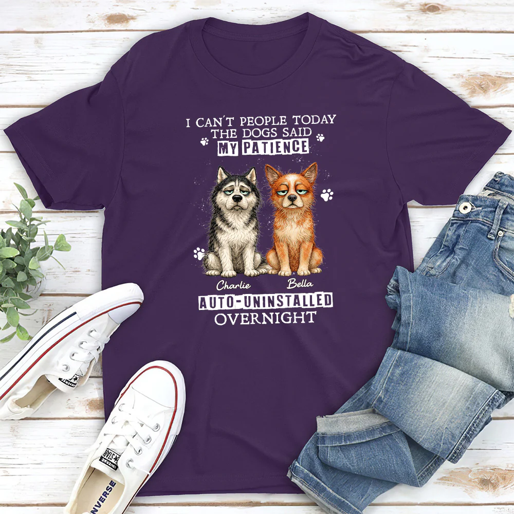 Uninstalled Overnight - Personalized Custom Unisex T-shirt - Image 2