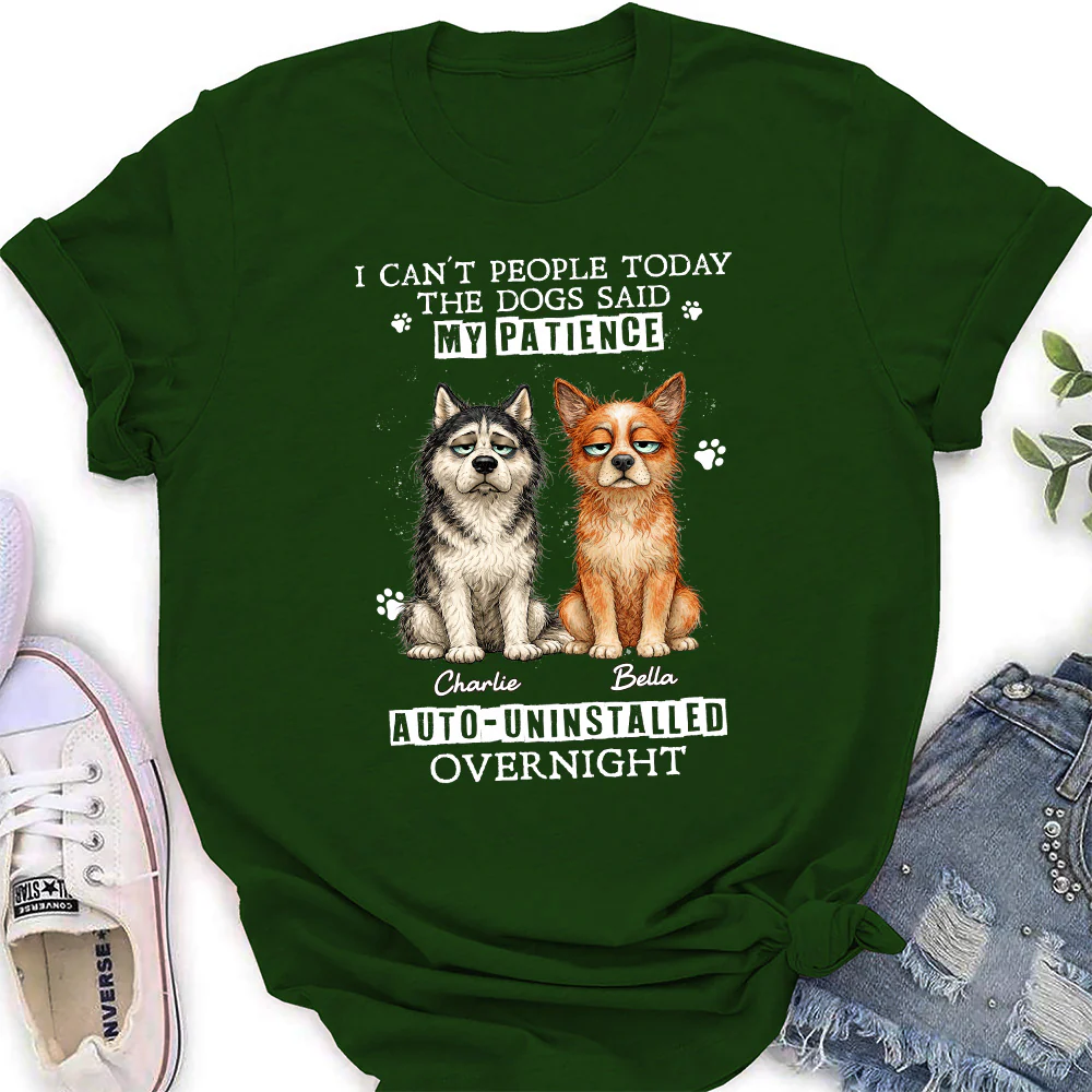 Uninstalled Overnight - Personalized Custom Women's T-Shirt - Image 2