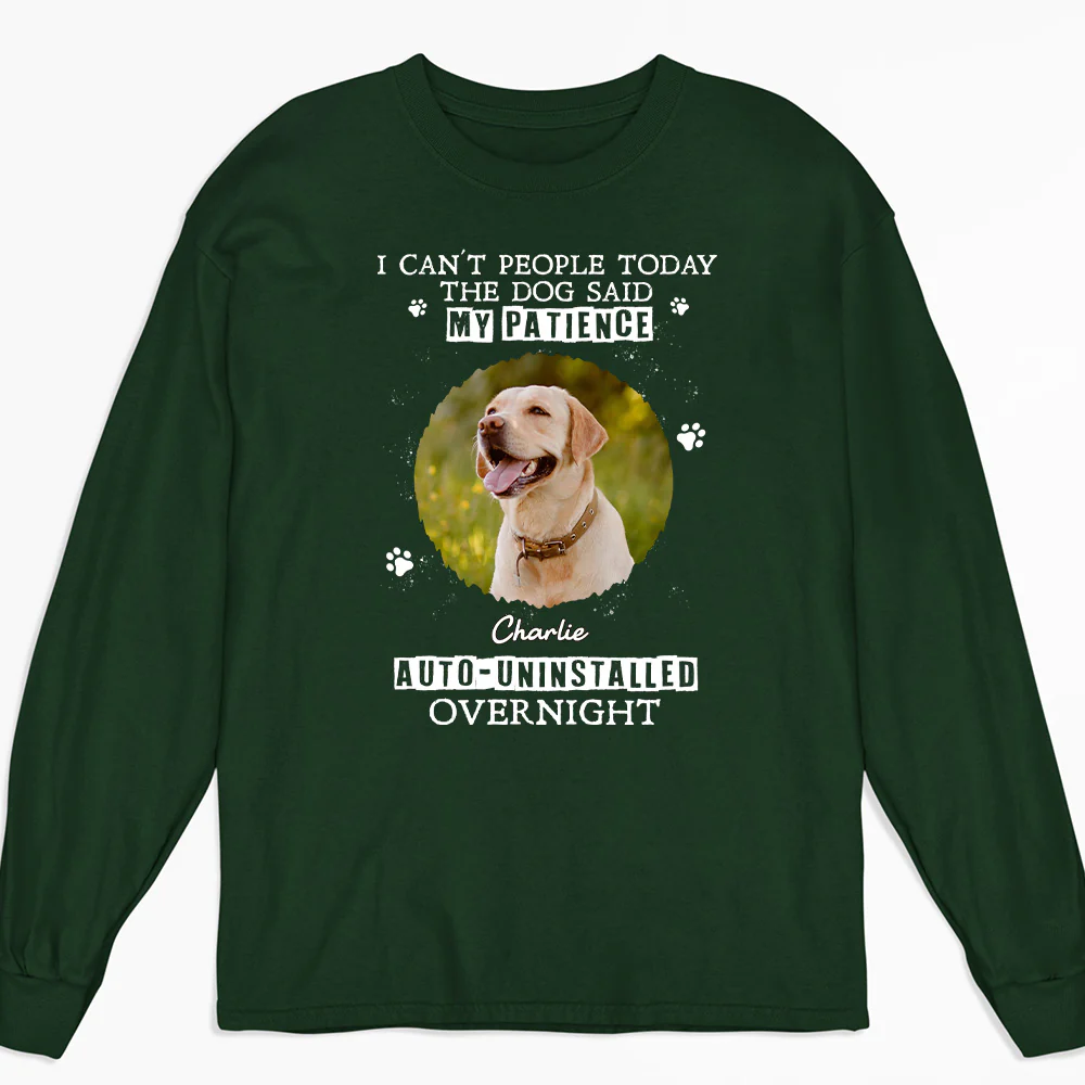 Uninstalled Overnight Photo - Personalized Custom  Long Sleeve T-Shirt