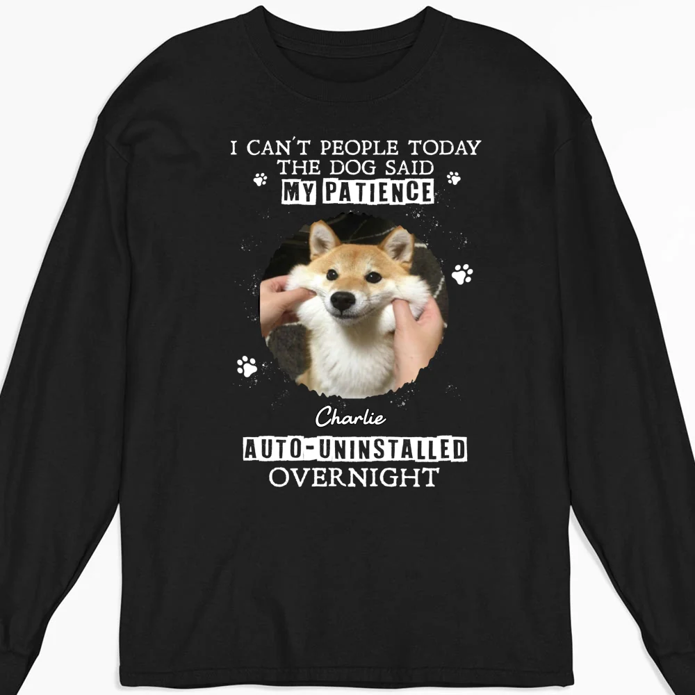 Uninstalled Overnight Photo - Personalized Custom  Long Sleeve T-Shirt - Image 3
