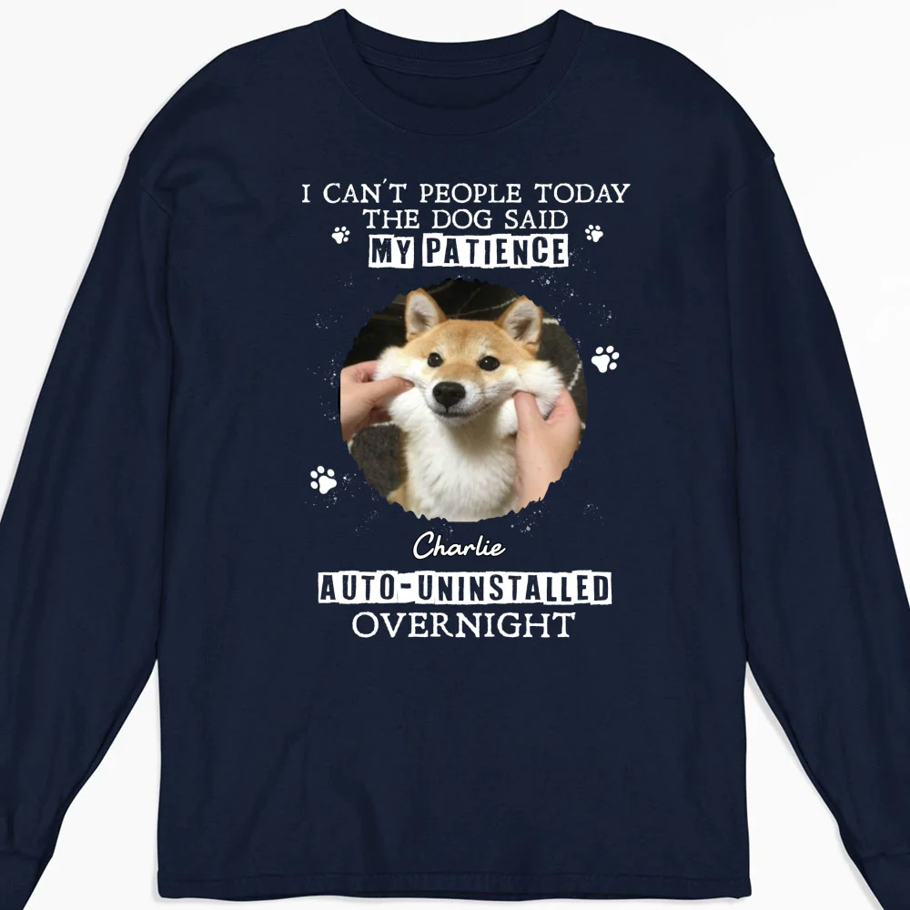 Uninstalled Overnight Photo - Personalized Custom  Long Sleeve T-Shirt - Image 4