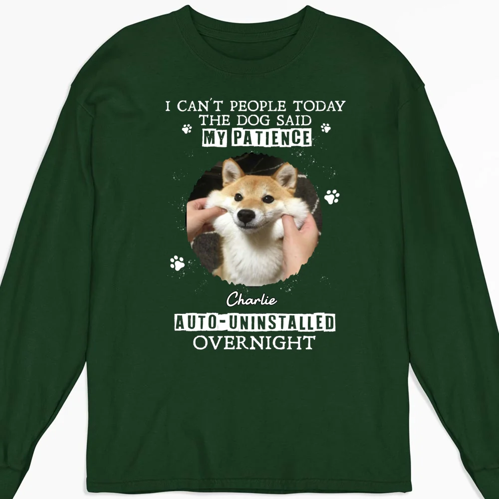 Uninstalled Overnight Photo - Personalized Custom  Long Sleeve T-Shirt - Image 5