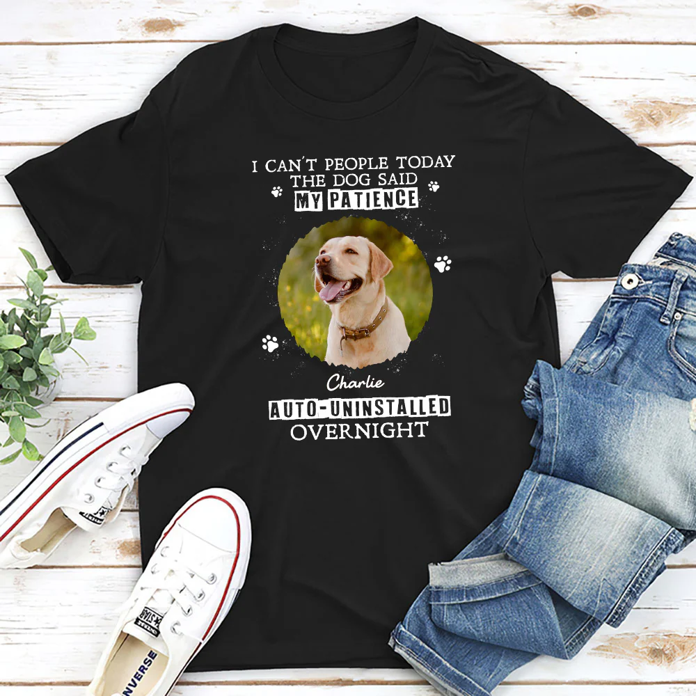Uninstalled Overnight Photo - Personalized Custom Unisex T-shirt - Image 2