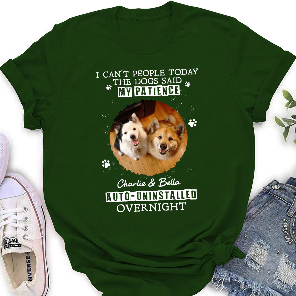 Uninstalled Overnight Photo - Personalized Custom Women's T-Shirt - Image 2