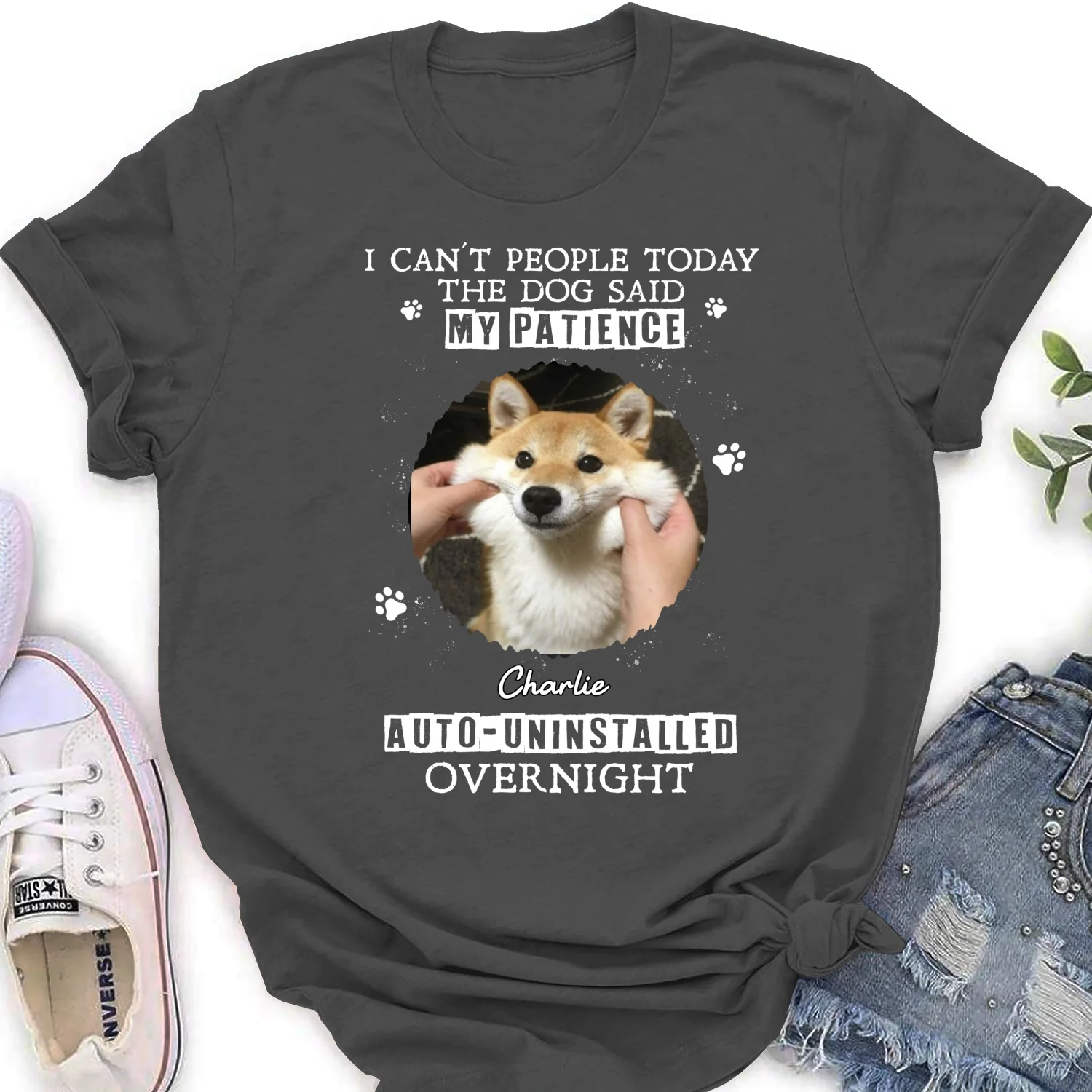 Uninstalled Overnight Photo - Personalized Custom Women's T-Shirt - Image 6