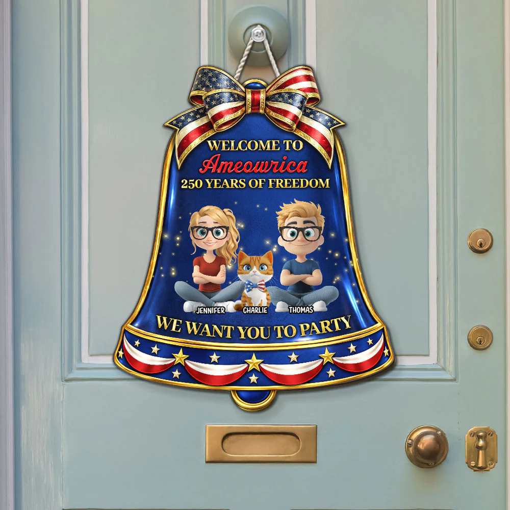 United States Of Ameowrica - Personalized Custom Wood Sign - Image 2