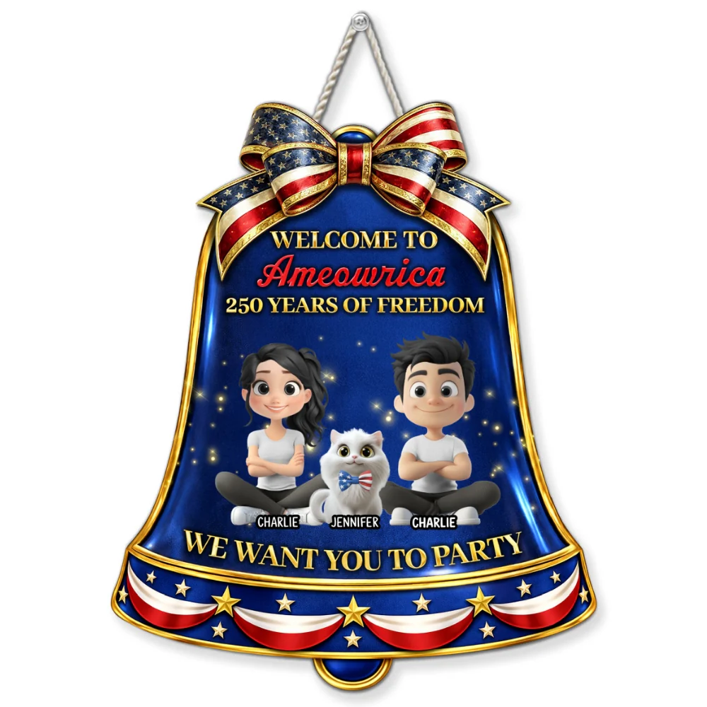 United States Of Ameowrica - Personalized Custom Wood Sign - Image 6
