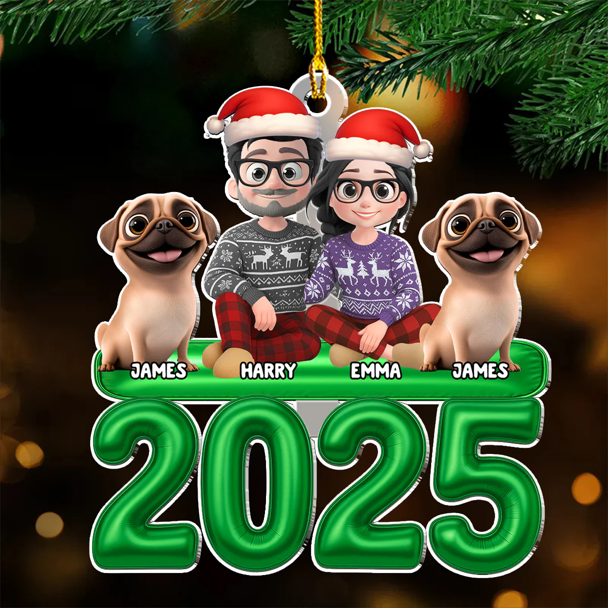 Us And Our Children - Personalized Custom Acrylic Ornament - Image 3
