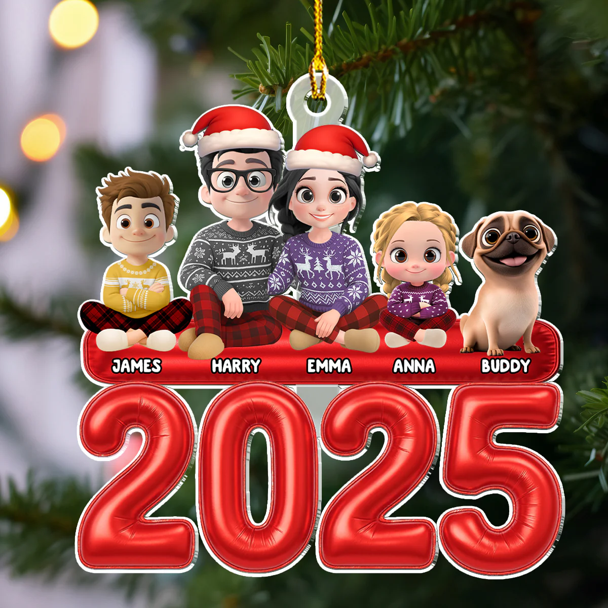 Us And Our Children - Personalized Custom Acrylic Ornament - Image 4