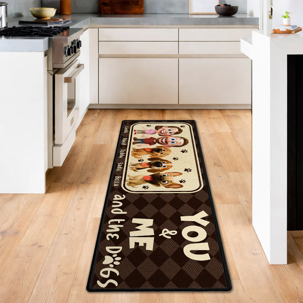 Us And The Dog - Personalized Custom Runner Rug - Image 6