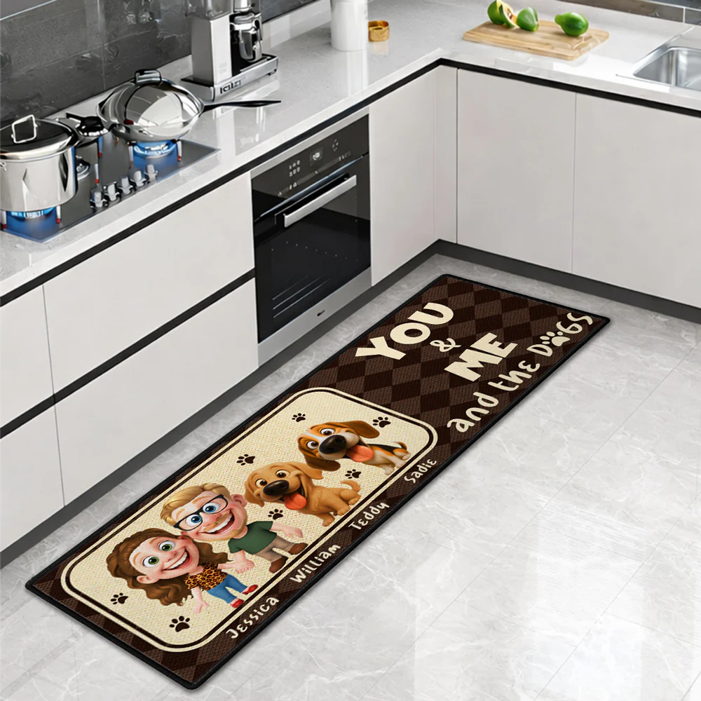 Us And The Dog - Personalized Custom Runner Rug - Image 7