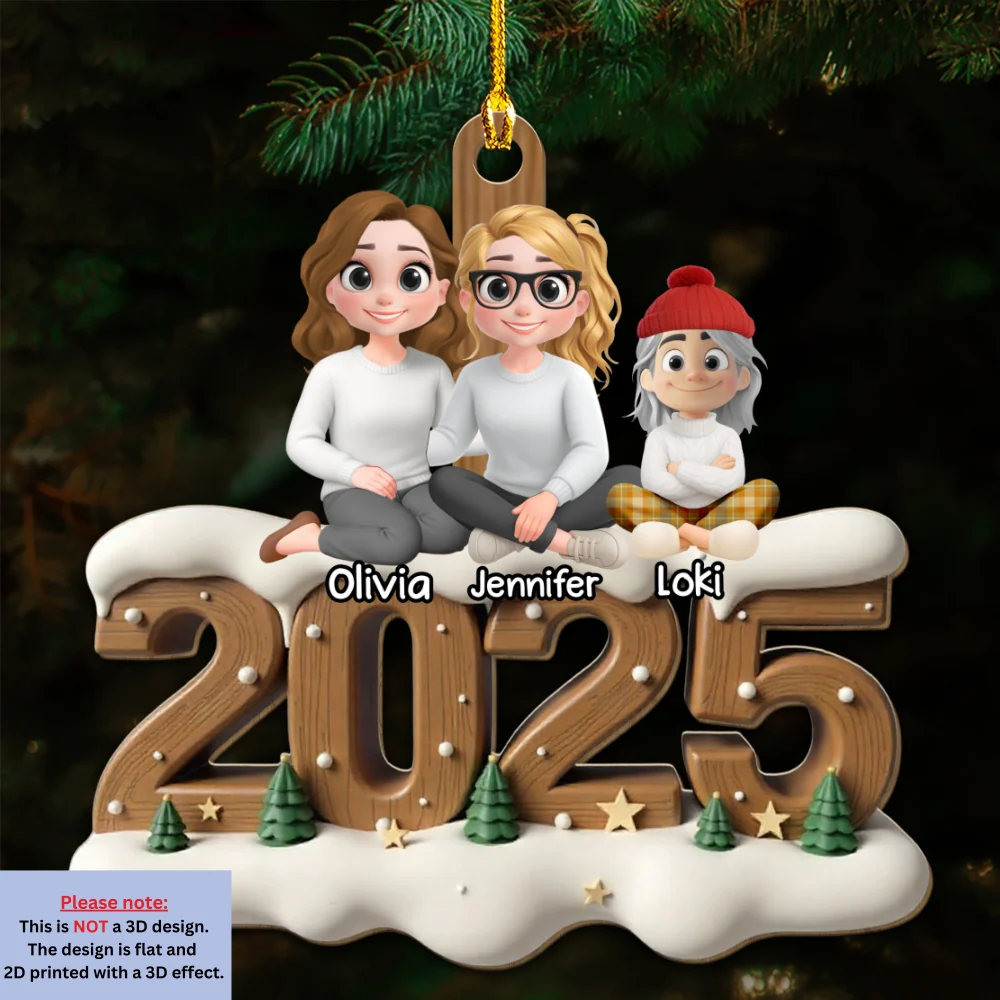 Us Together With Them Onwards - Personalized Custom 3D Effect Wood Ornament - Image 5