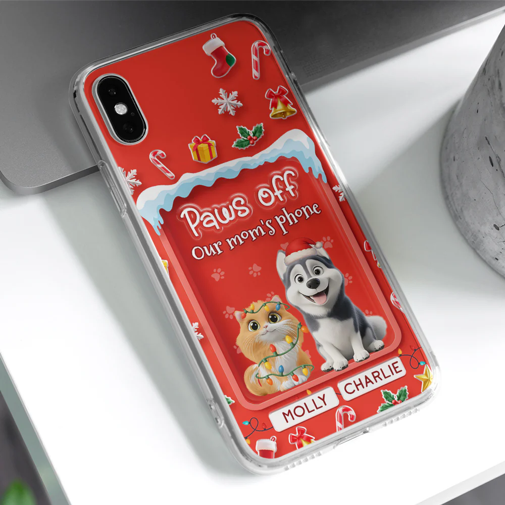 Us Under The Mistletoe - Personalized Custom 3D Effect Phone Case - Image 4