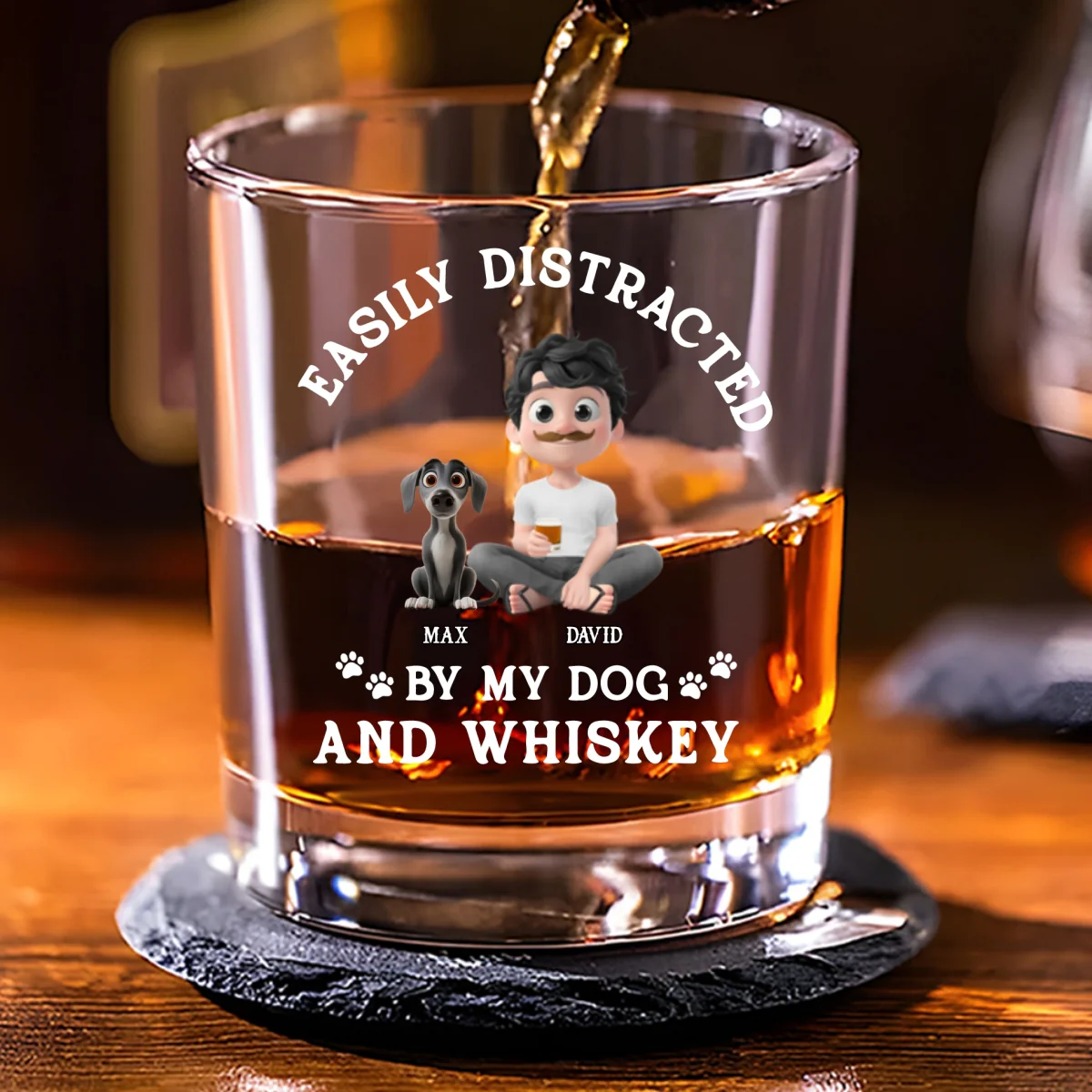 Very Distracted By - Personalized Custom Whiskey Glass - Image 7