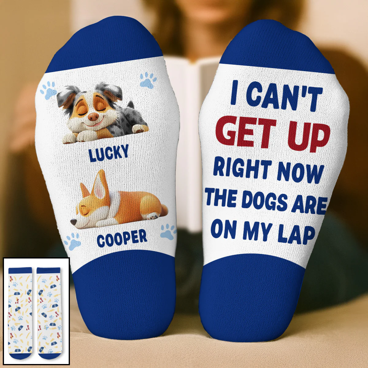 Wake Me Up Never - Personalized Custom Crew Socks - Image 2