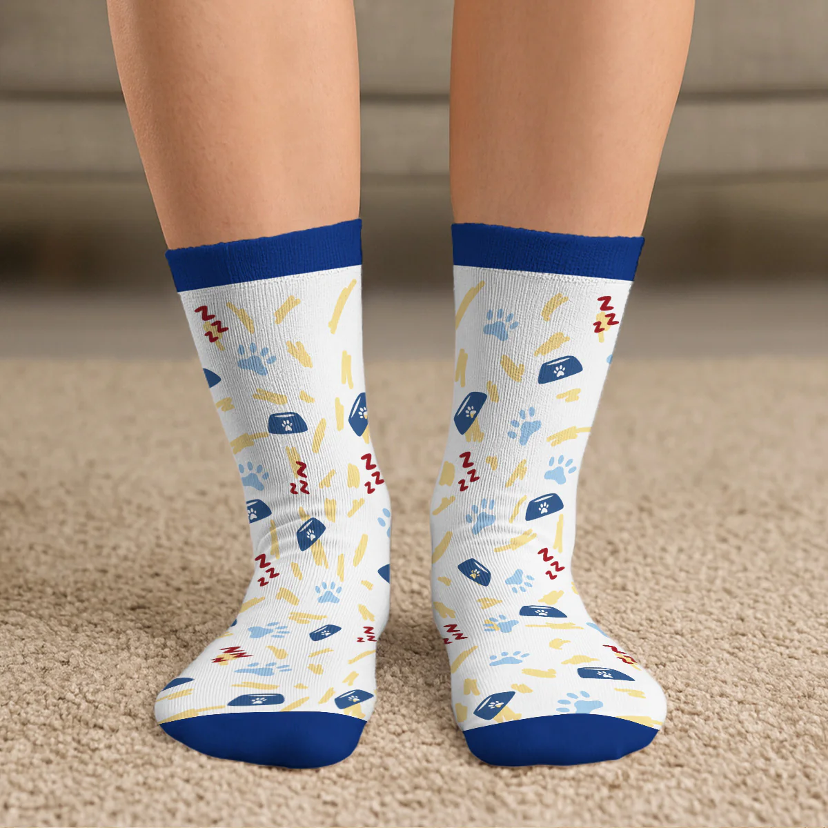 Wake Me Up Never - Personalized Custom Crew Socks - Image 5