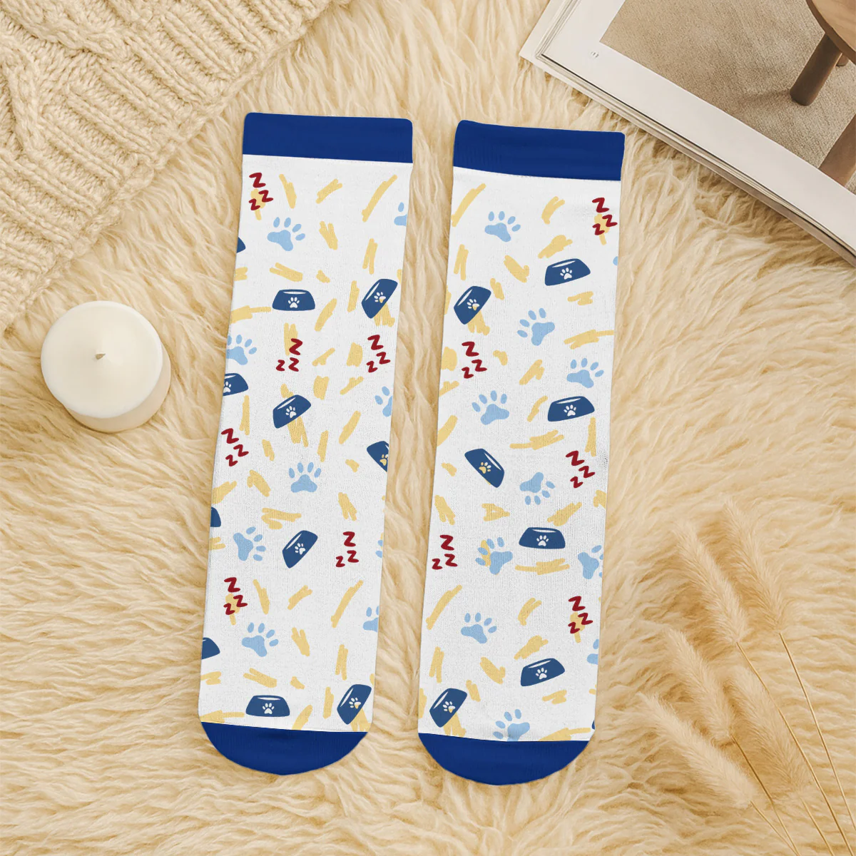 Wake Me Up Never - Personalized Custom Crew Socks - Image 6