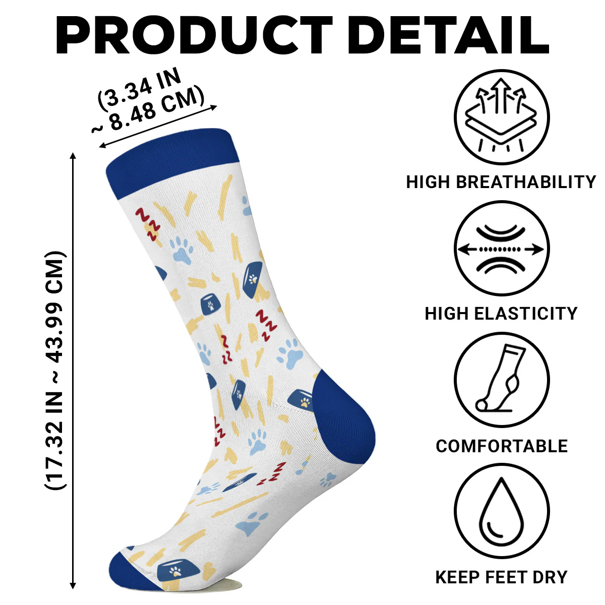 Wake Me Up Never - Personalized Custom Crew Socks - Image 7