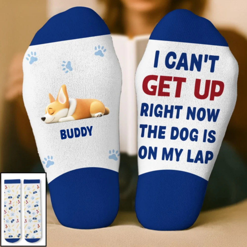 Wake Me Up Never - Personalized Custom Crew Socks - Image 8
