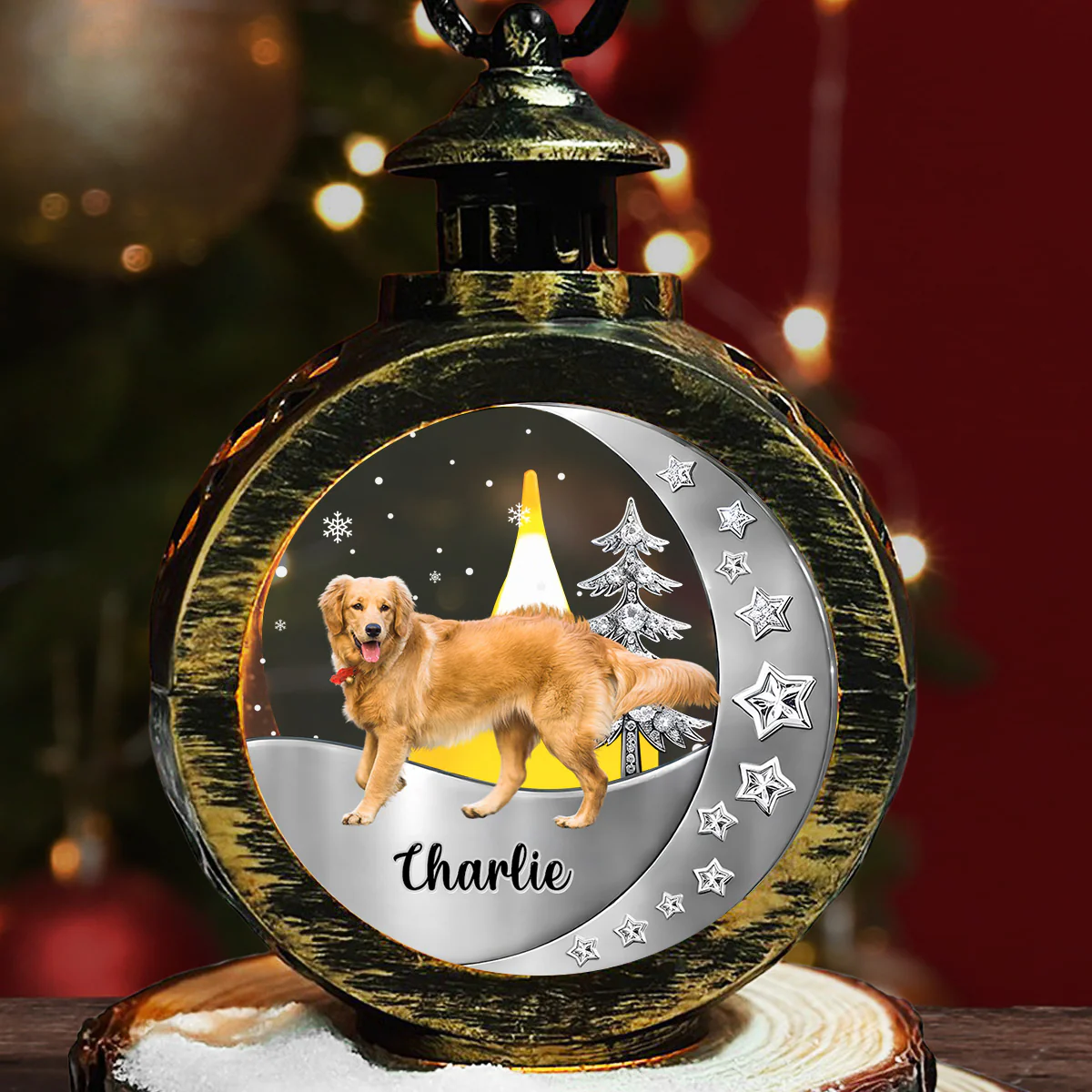 Walking Beside You Photo - Personalized Custom 3D Effect Christmas Lantern