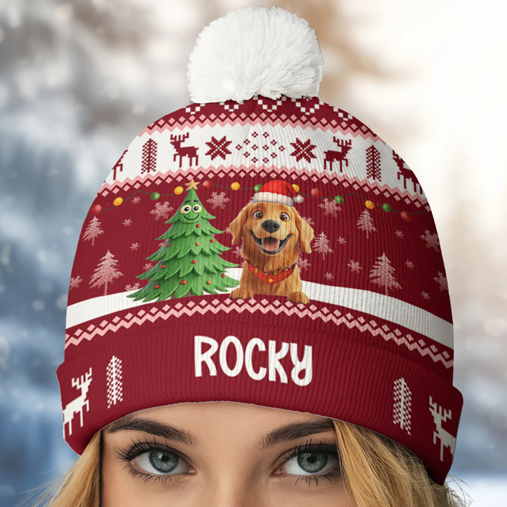Warm And Fun - Personalized Custom Bobble Beanie Hat - Image 2