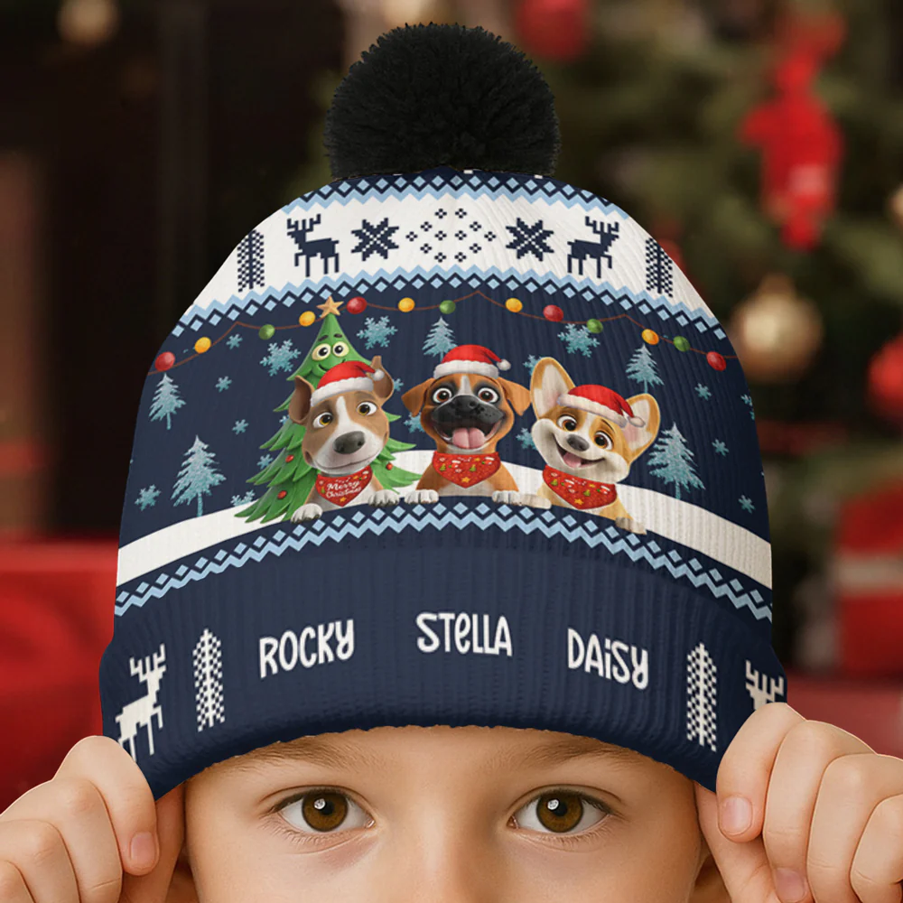 Warm And Fun - Personalized Custom Bobble Beanie Hat - Image 3