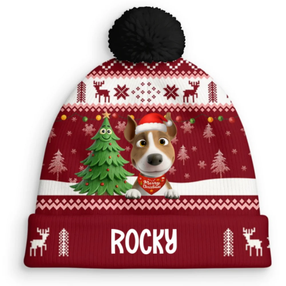 Warm And Fun - Personalized Custom Bobble Beanie Hat - Image 8