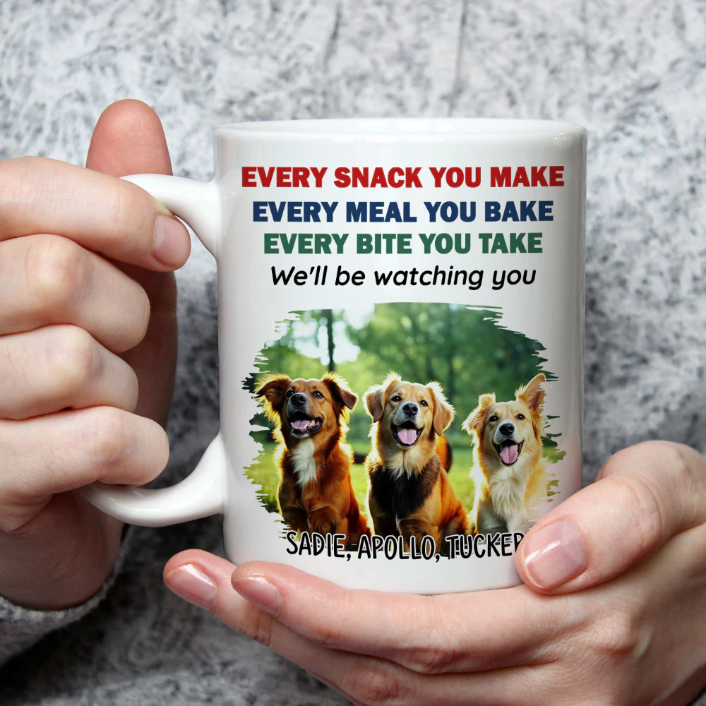 Watching You Dad Mom Photo - Personalized Custom Coffee Mug - Image 2
