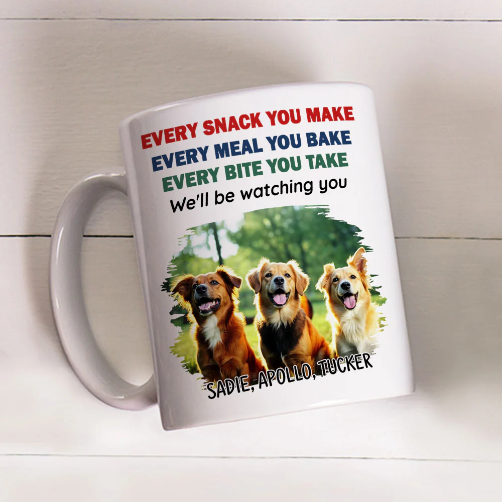 Watching You Dad Mom Photo - Personalized Custom Coffee Mug - Image 3